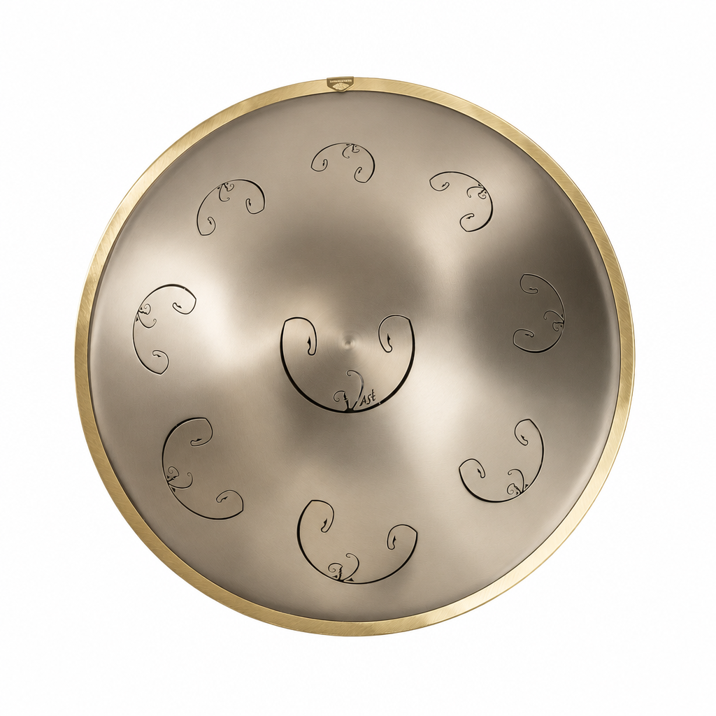Rav Vast drum gold, tongue drum, drum tongues, steel tongue drum handpan
